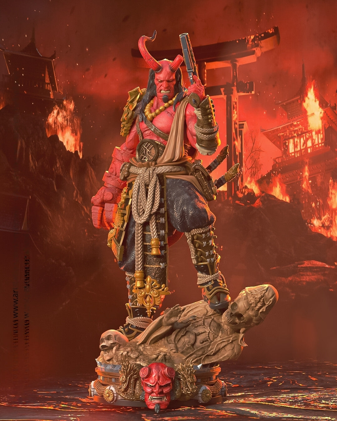 1673 Hellboy Oni - STL 3D Print Files