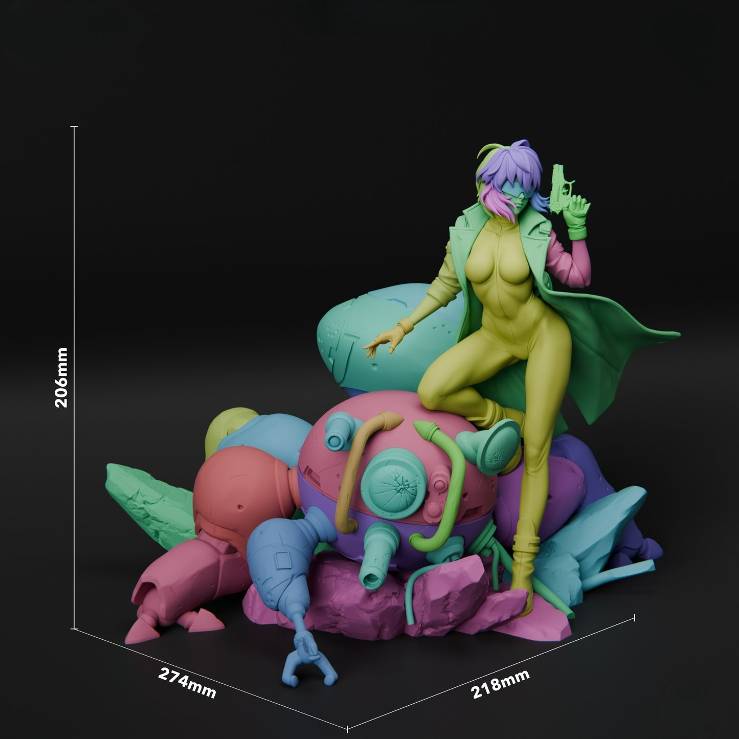 2949 Motoko Kusanagi - Ghost in the Shell - STL 3D Print Files