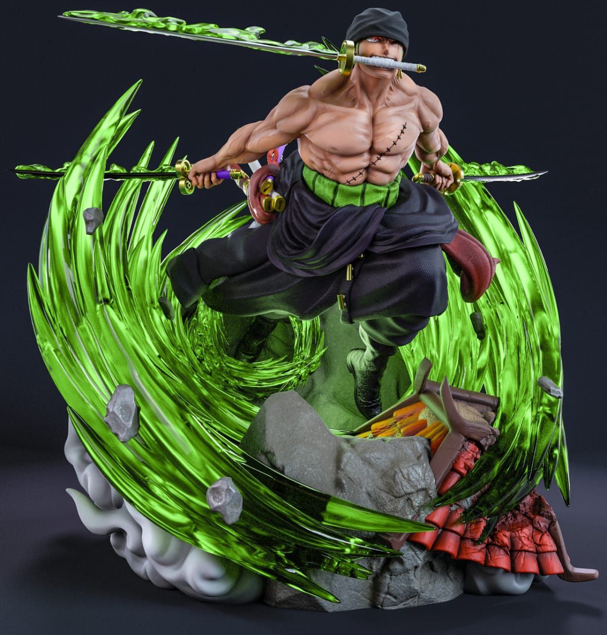 2375 Roronoa Zoro - One Piece - STL 3D Print Files