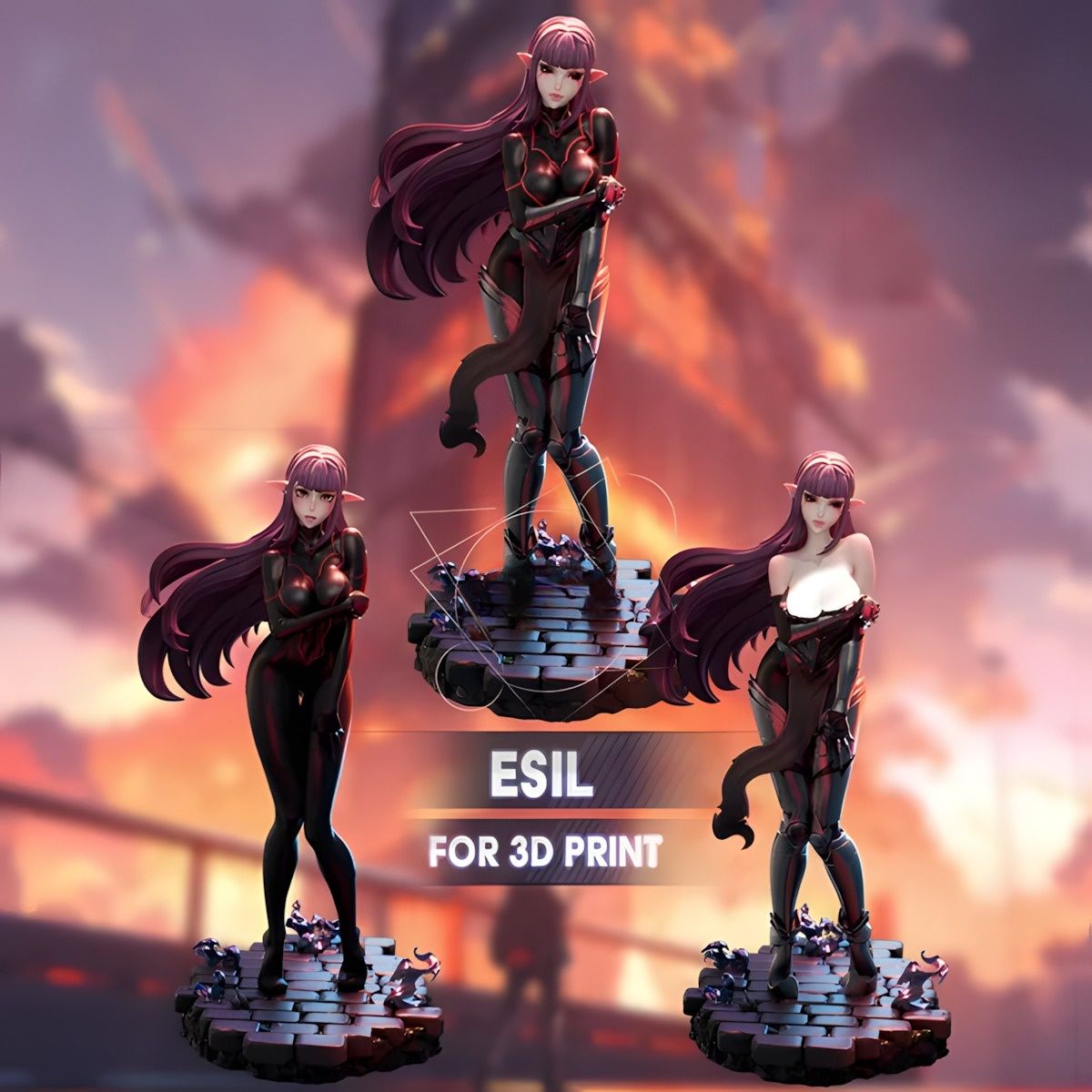 3933 Esil Radiru - Solo Leveling - STL 3D Print Files