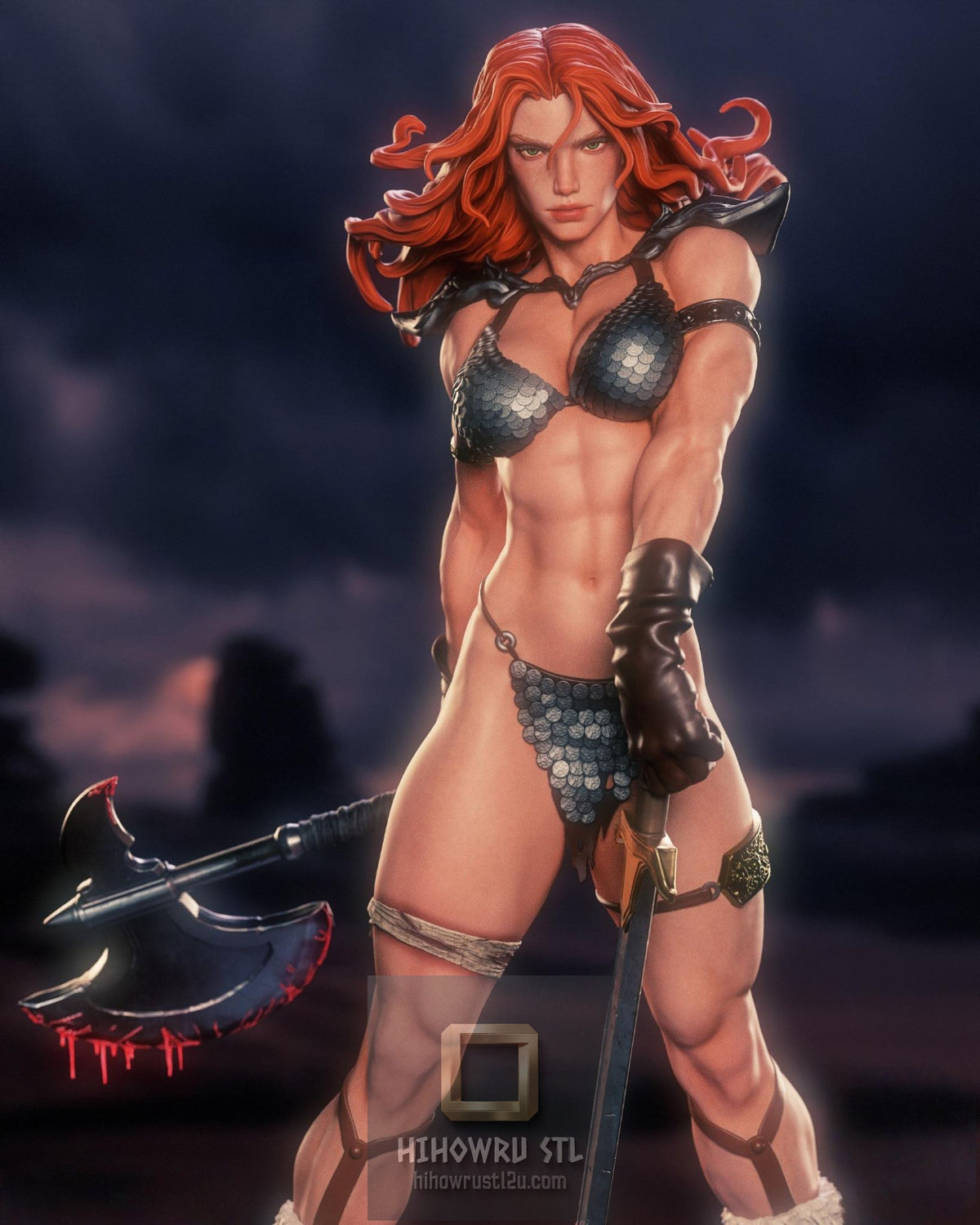 5527 Red Sonja NSFW - Marvel Comics - STL 3D Print Files