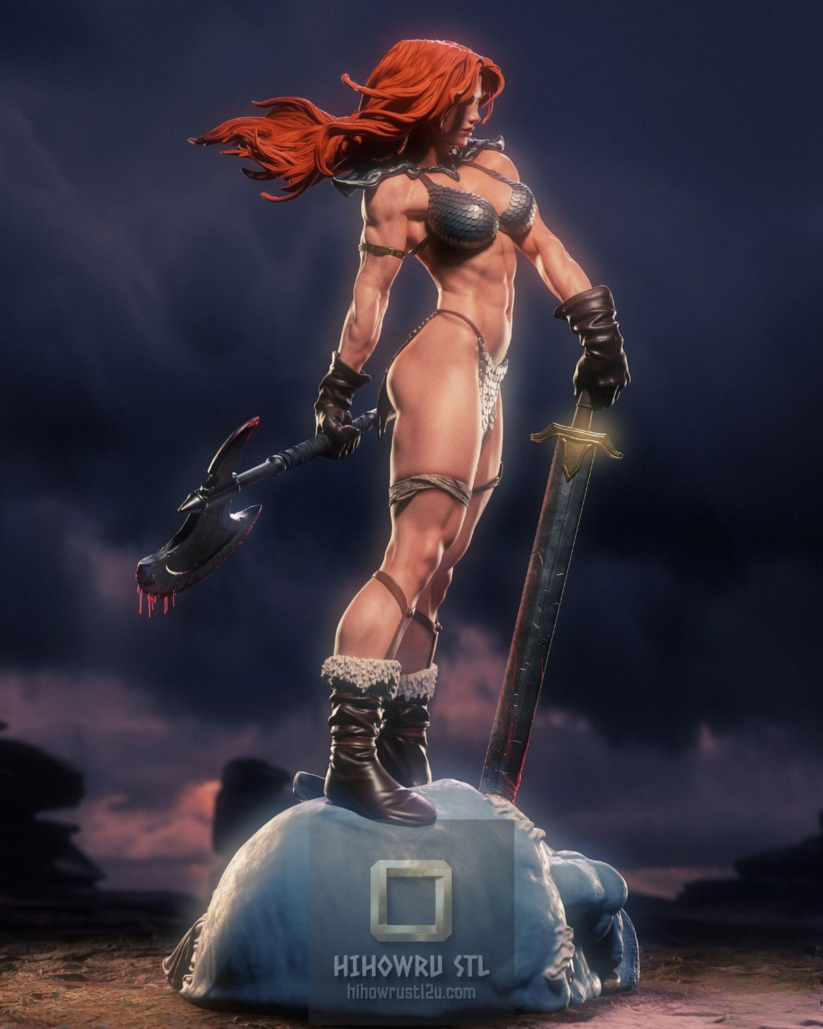 5527 Red Sonja NSFW - Marvel Comics - STL 3D Print Files