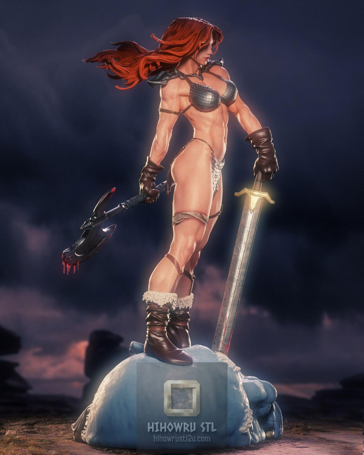 5527 Red Sonja NSFW - Marvel Comics - STL 3D Print Files