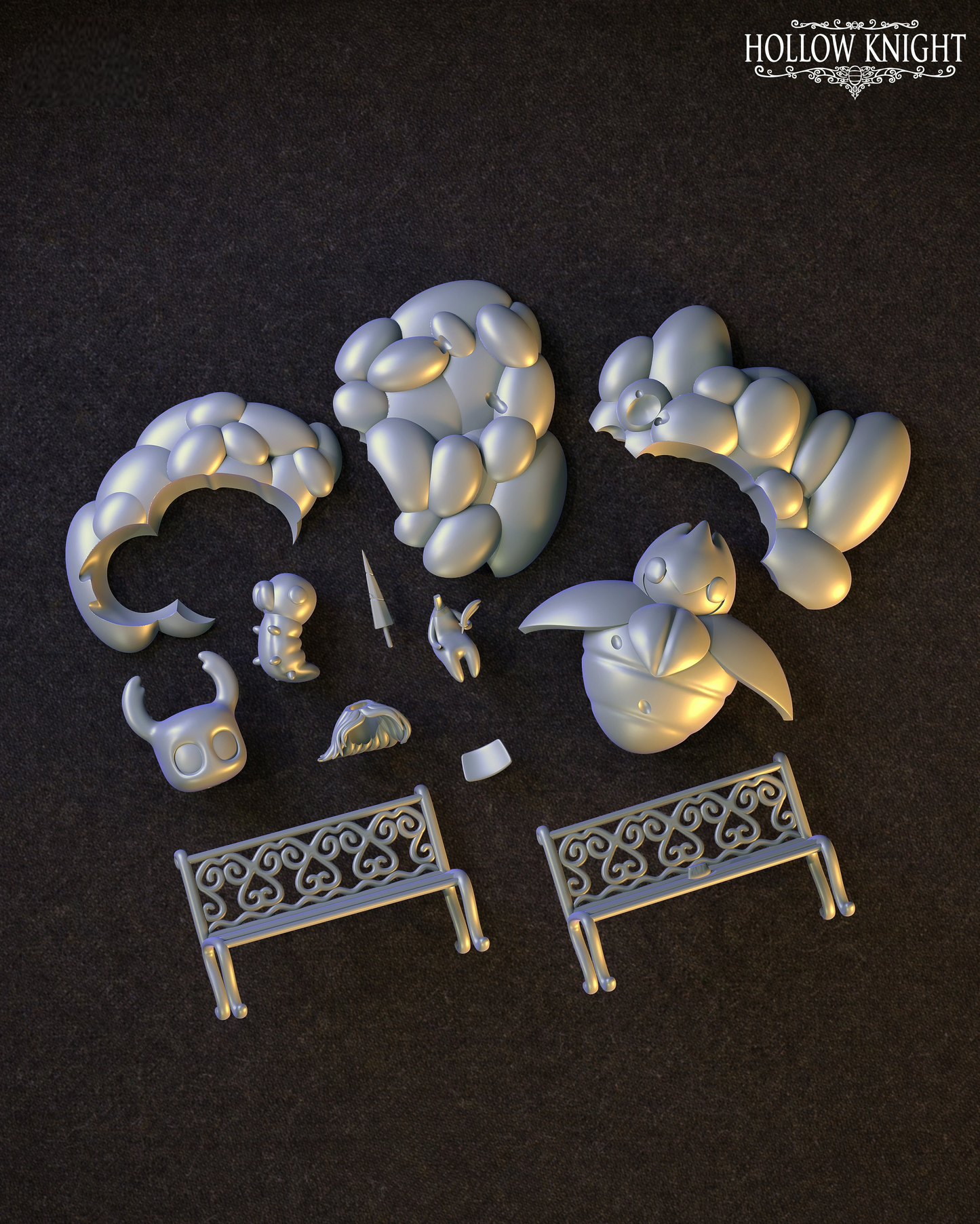 1672 Hollow Knight Diorama - STL 3D Print Files