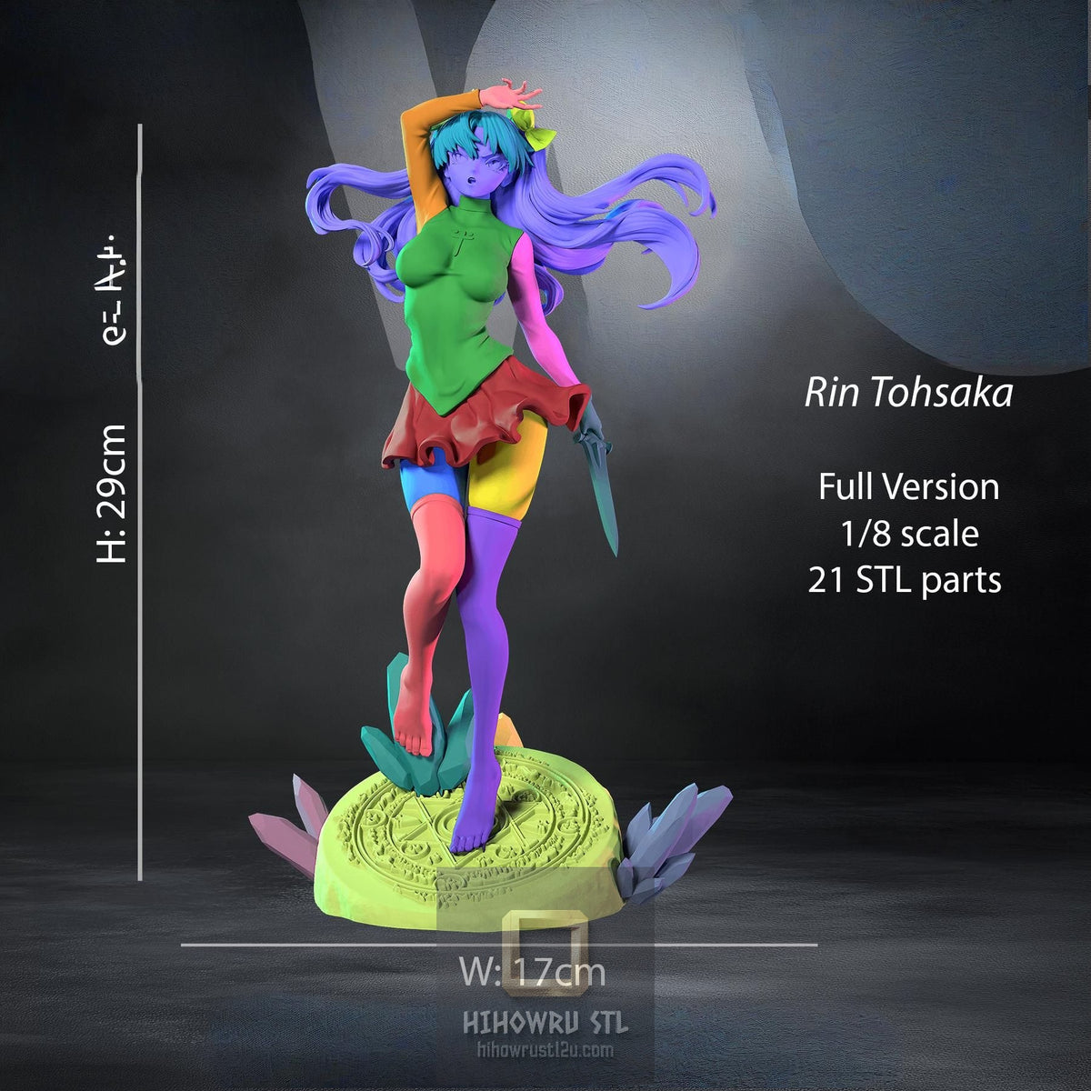 5568 Rin Tohsaka NSFW - Fate/Stay Night - STL 3D Print Files