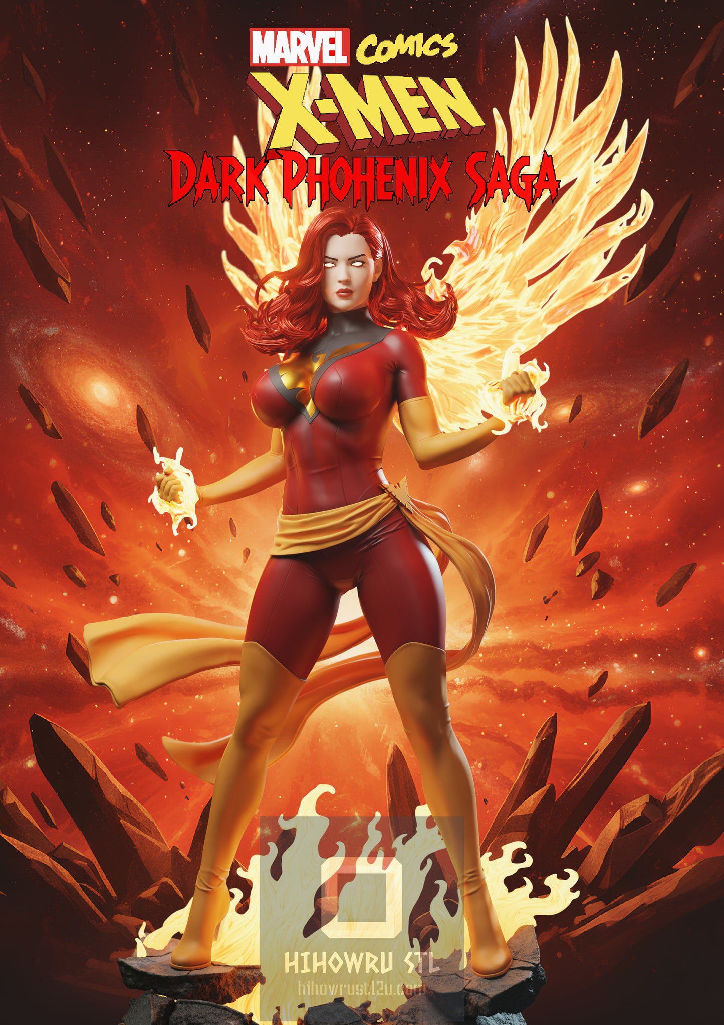 4548 Dark Phoenix - X-MEN - STL 3D Print Files