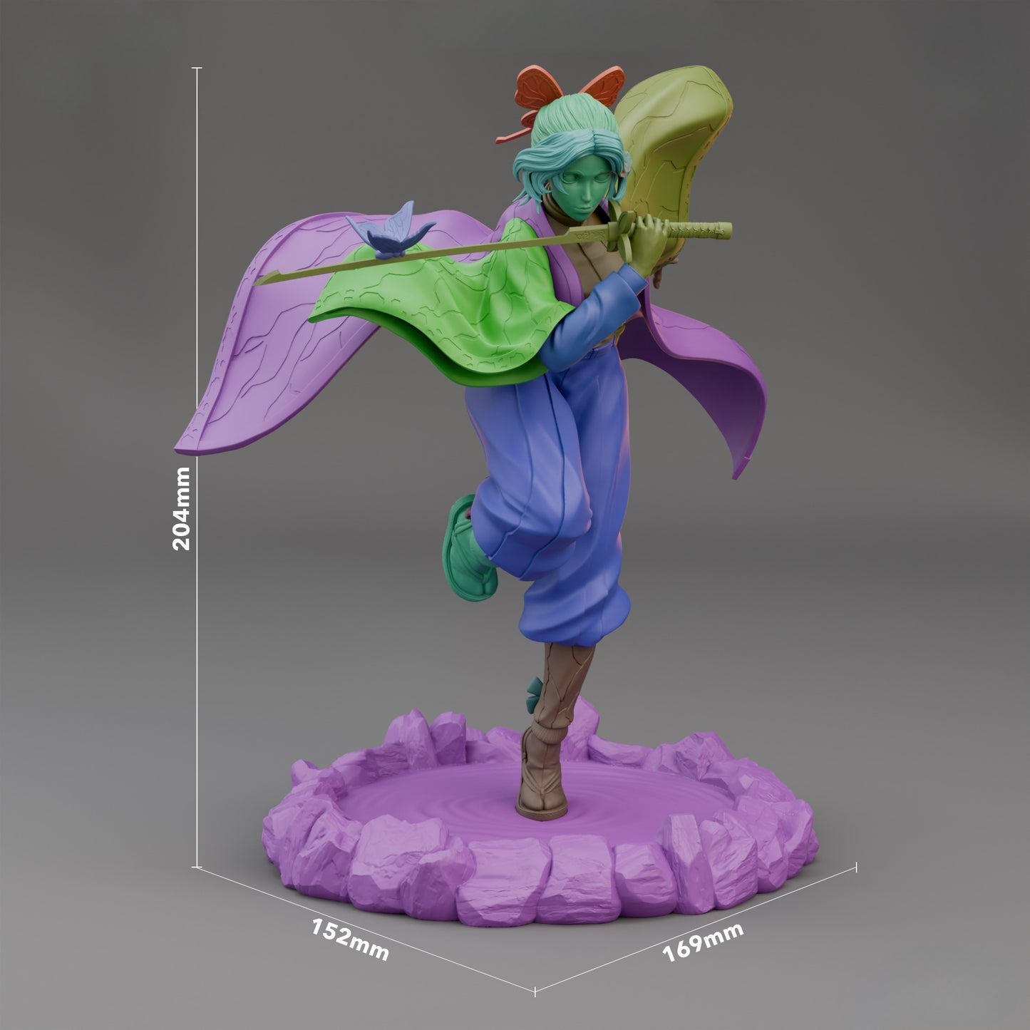 2900 Shinobu Kocho - Kimetsu no Yaiba - STL 3D Print Files