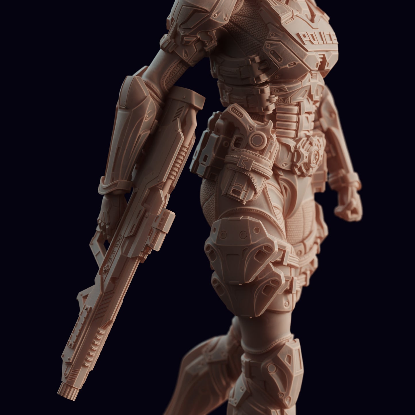 3536 Cyberpunk SWAT Officer - STL 3D Print Files