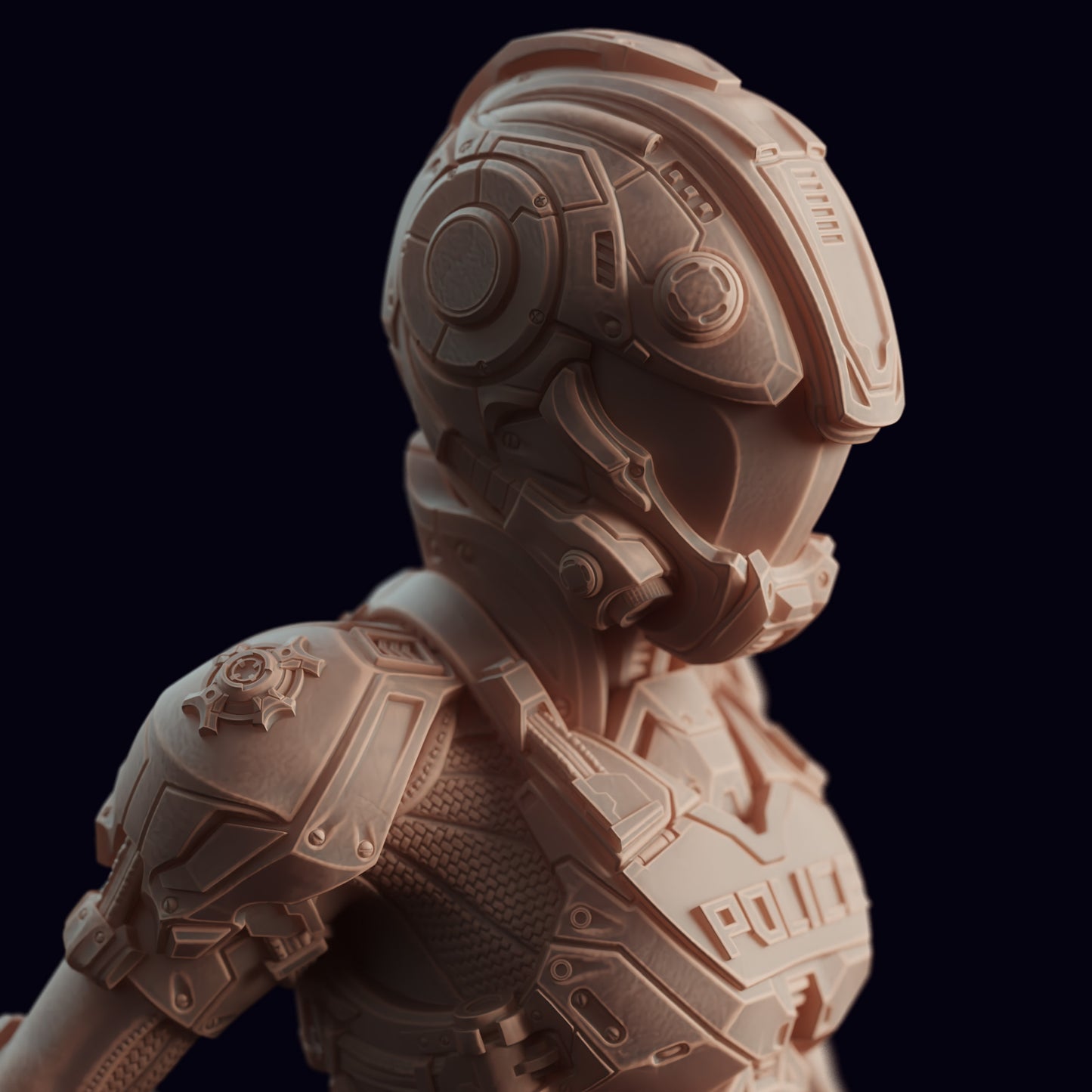 3536 Cyberpunk SWAT Officer - STL 3D Print Files