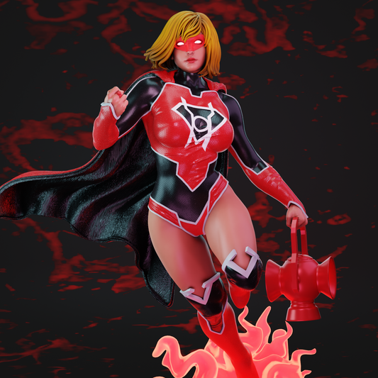 3983 Supergirl Kara Zor-El NSFW - Red Lantern - STL 3D Print Files