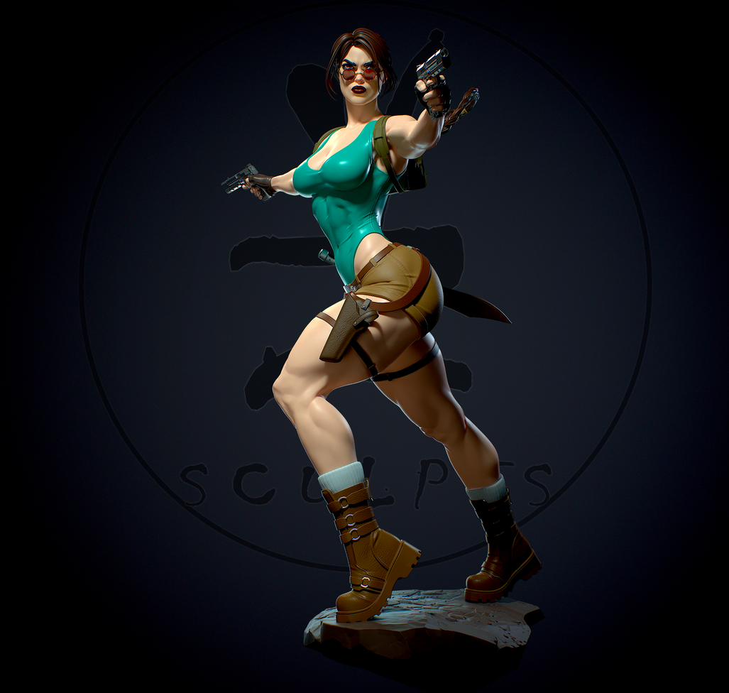 1302 Lara Croft NSFW - Tomb Raider - STL 3D Print Files