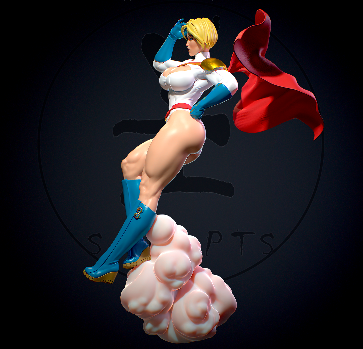 1577 Power Girl NSFW - DC Comics - STL 3D Print Files