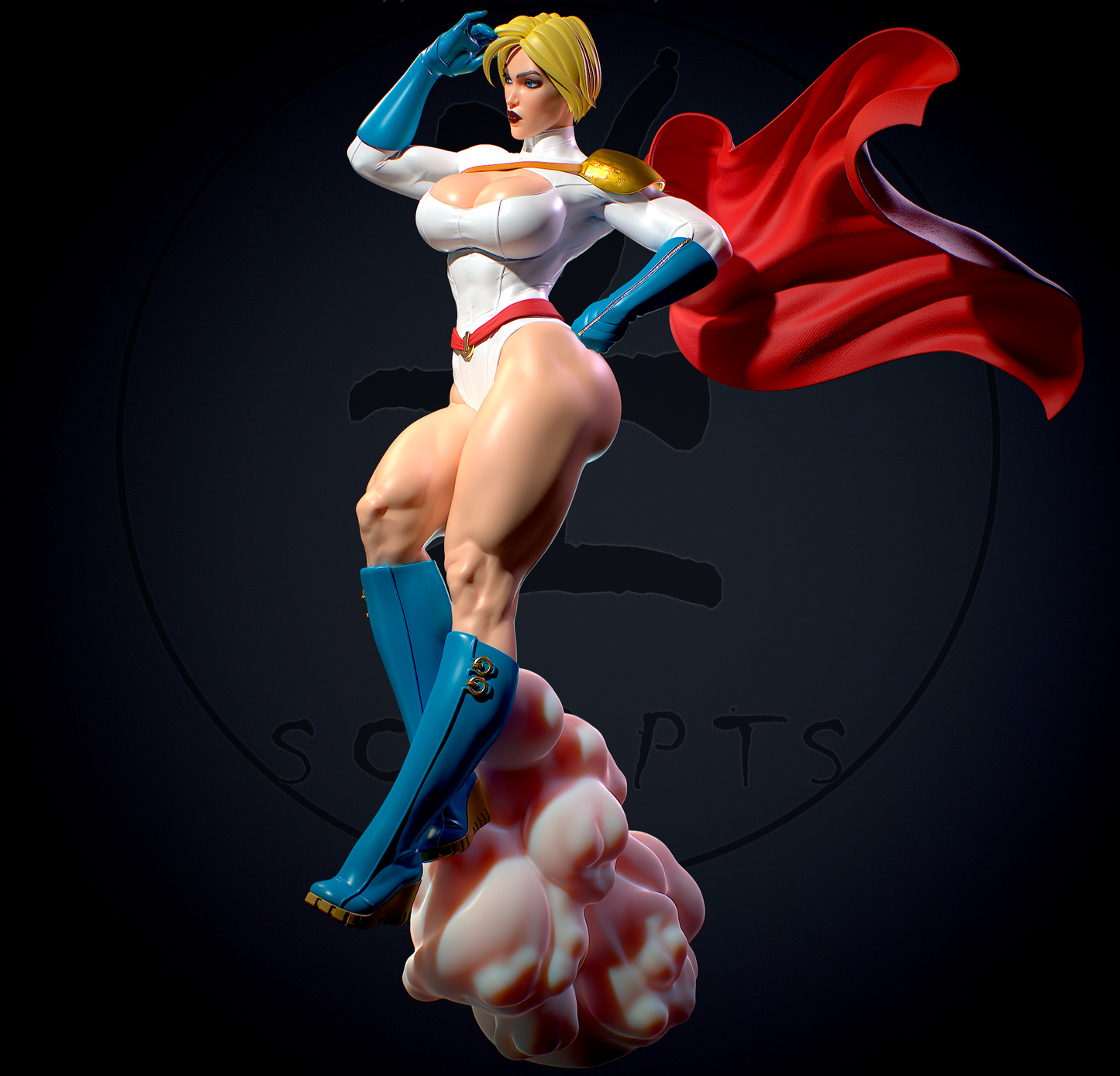 1577 Power Girl NSFW - DC Comics - STL 3D Print Files