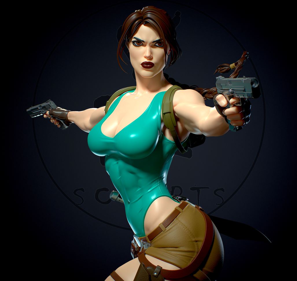 1302 Lara Croft NSFW - Tomb Raider - STL 3D Print Files