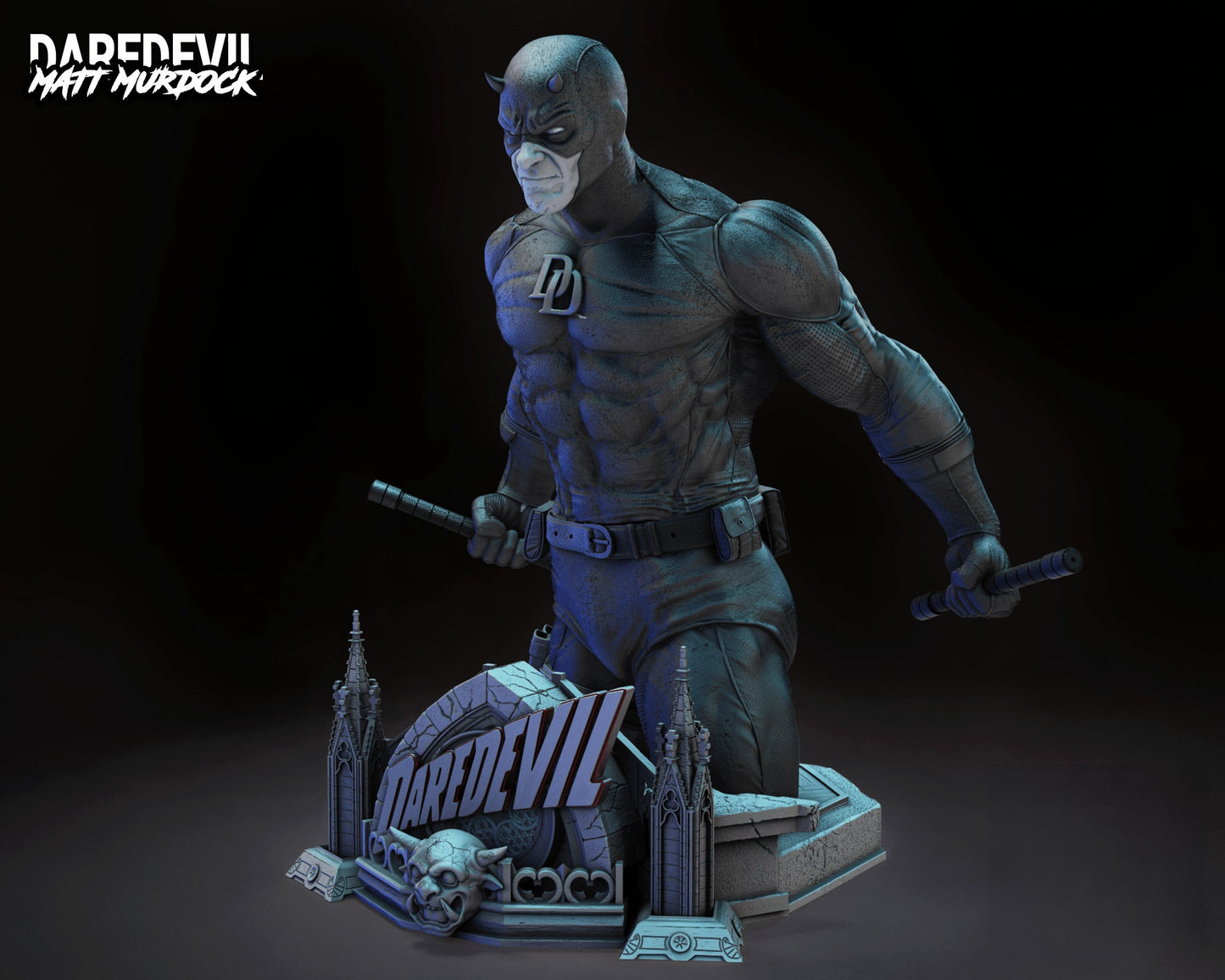 Daredevil Sculpture & Bust - Marvel Comics - STL 3D Print Files