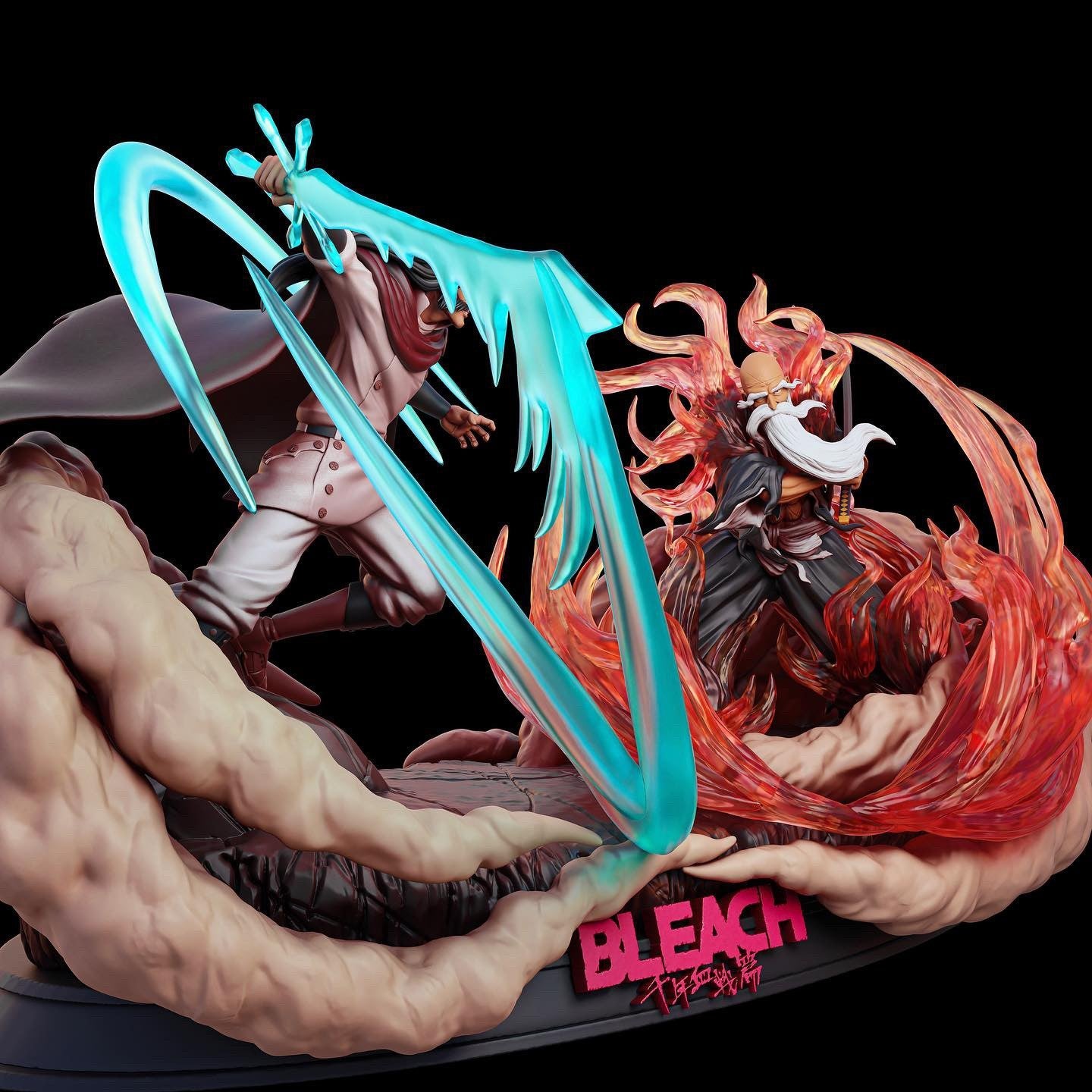 Ywach vs Yamamoto - Bleach - STL 3D Print Files