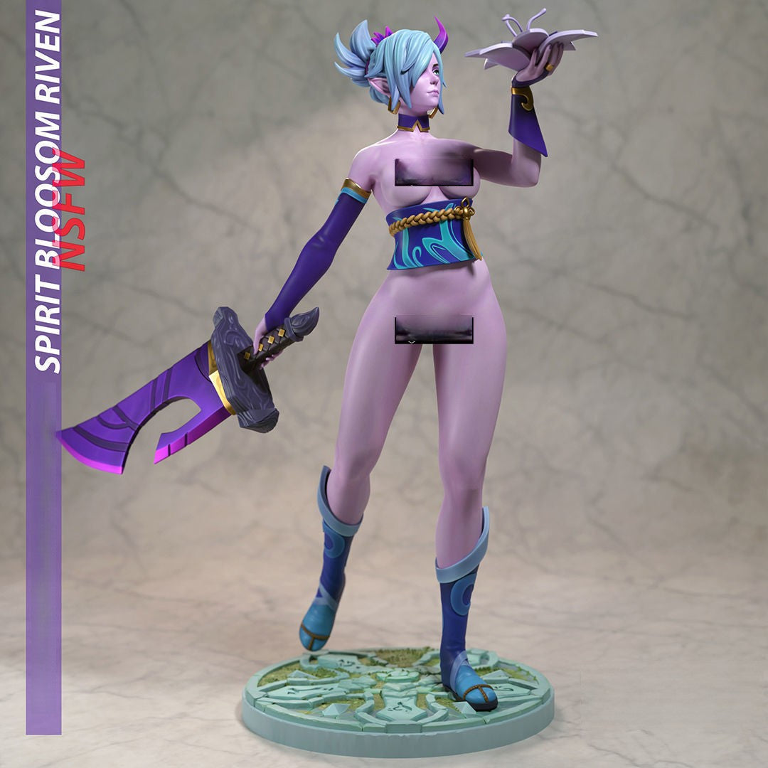 Spirit Blossom Riven NSFW - League of Legend - STL 3D Print Files