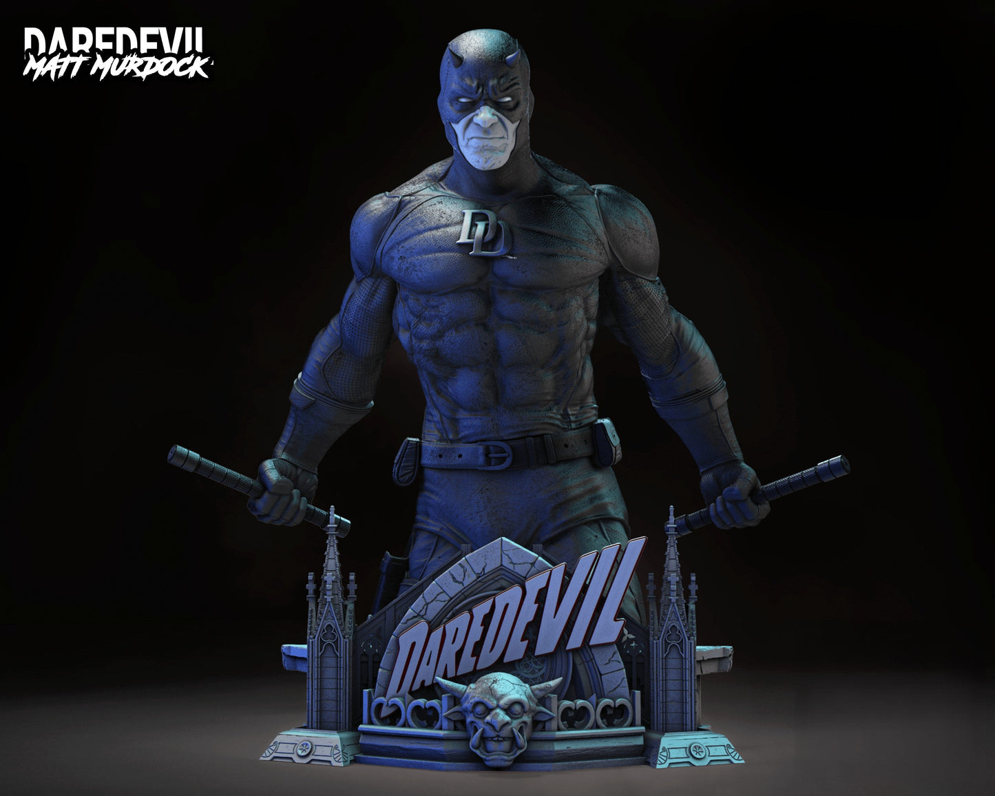 Daredevil Sculpture & Bust - Marvel Comics - STL 3D Print Files