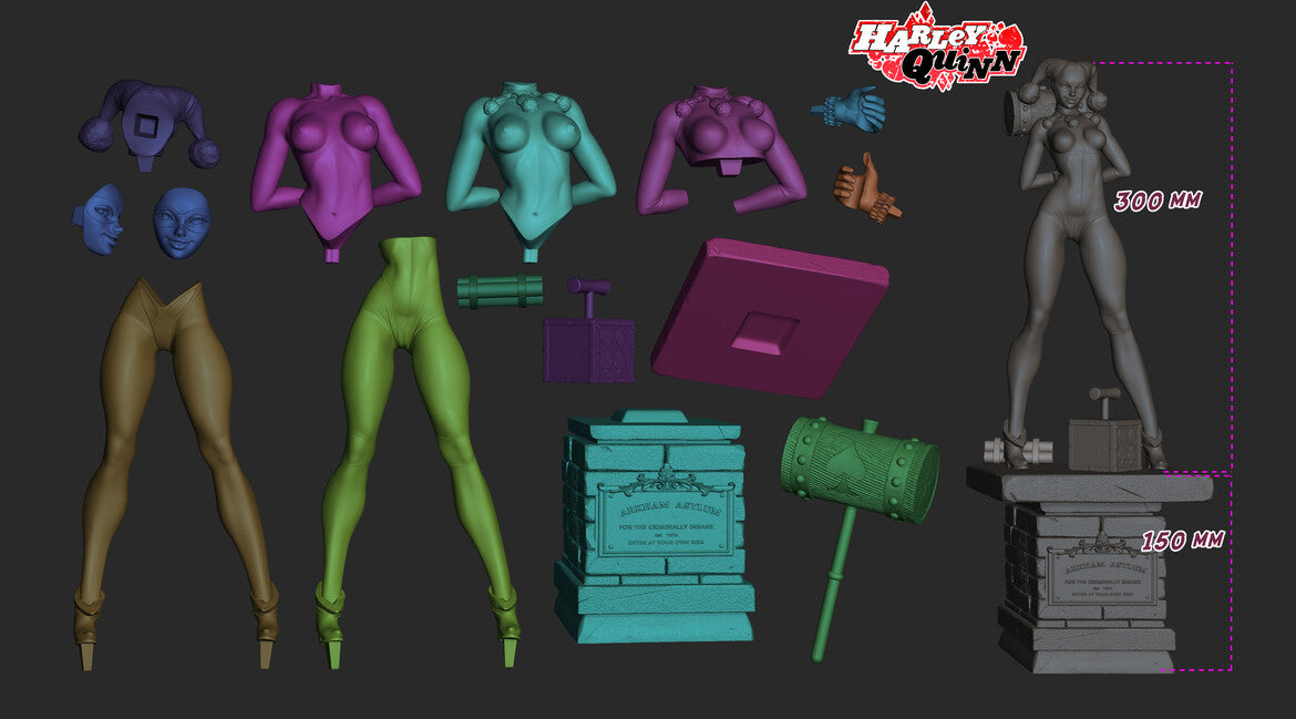 Harley Quinn Classic NSFW - STL 3D Print Files