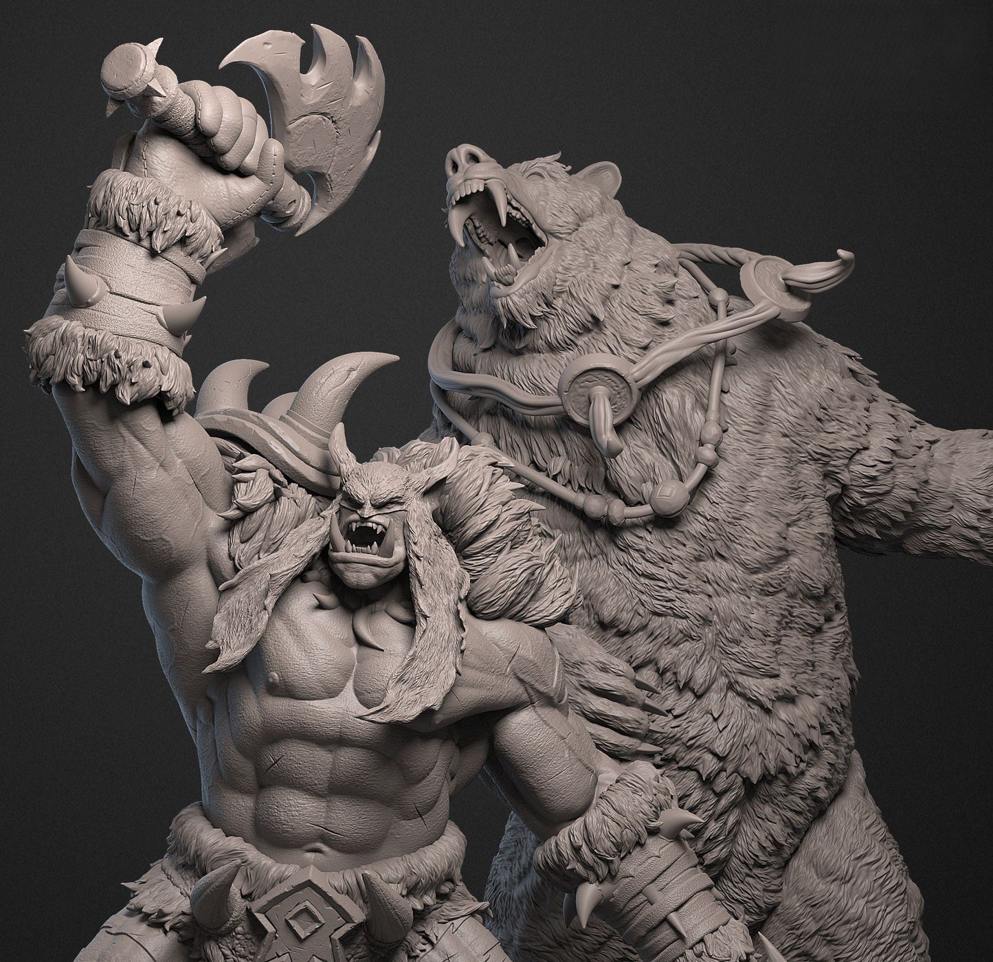 Rexxar and Misha - World of Warcraft - STL 3D Print Files