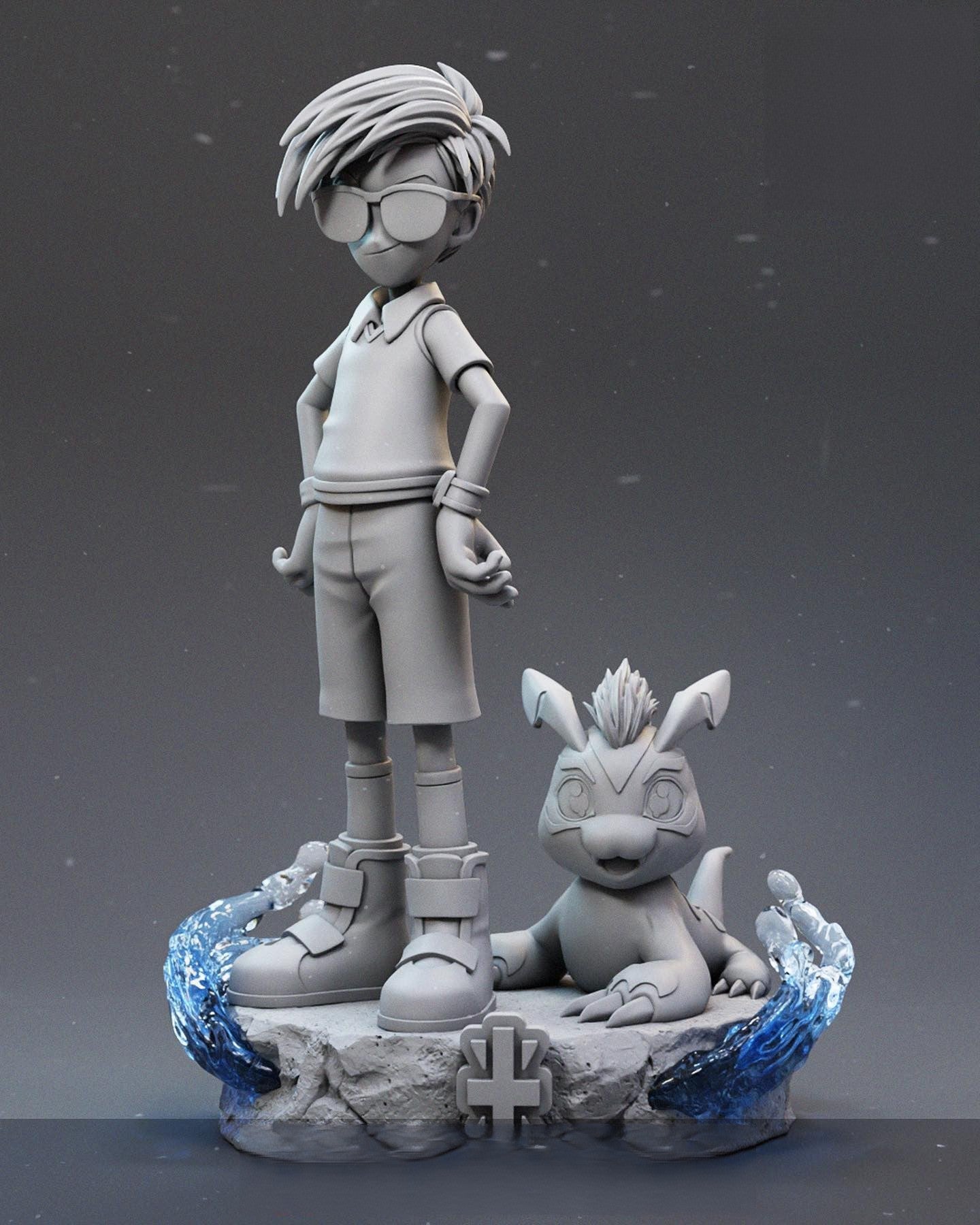 Joe and Gomamon - Digimon - STL 3D Print Files