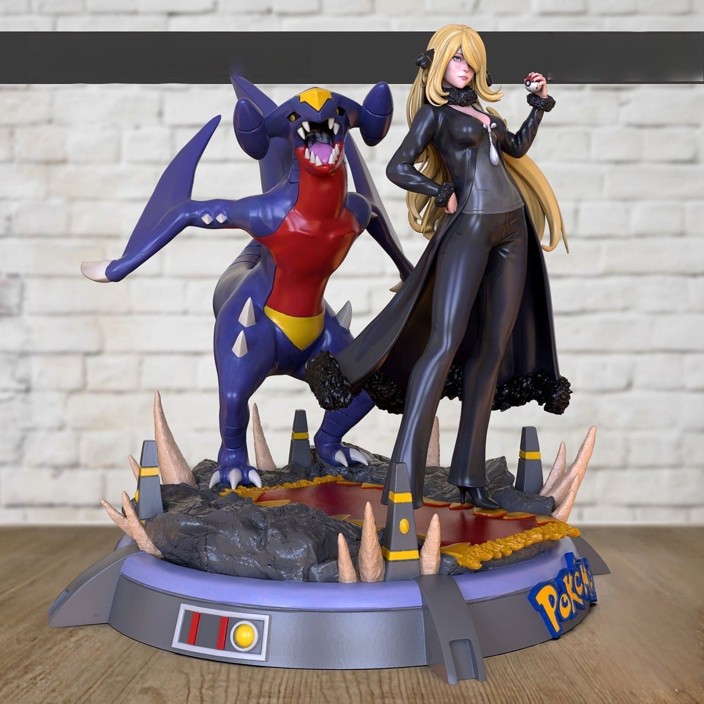 Cynthia NSFW with Garchomp - Pokemon - STL 3D Print Files