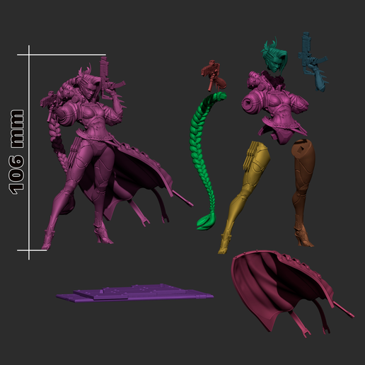 Cyberpunk Girl Killer - STL 3D Print Files