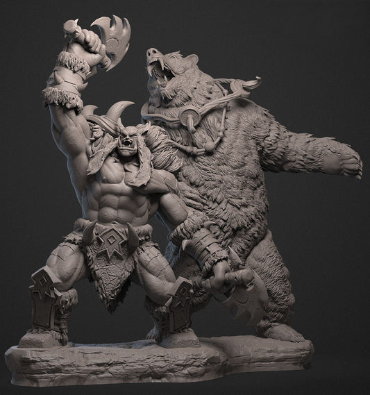 Rexxar and Misha - World of Warcraft - STL 3D Print Files