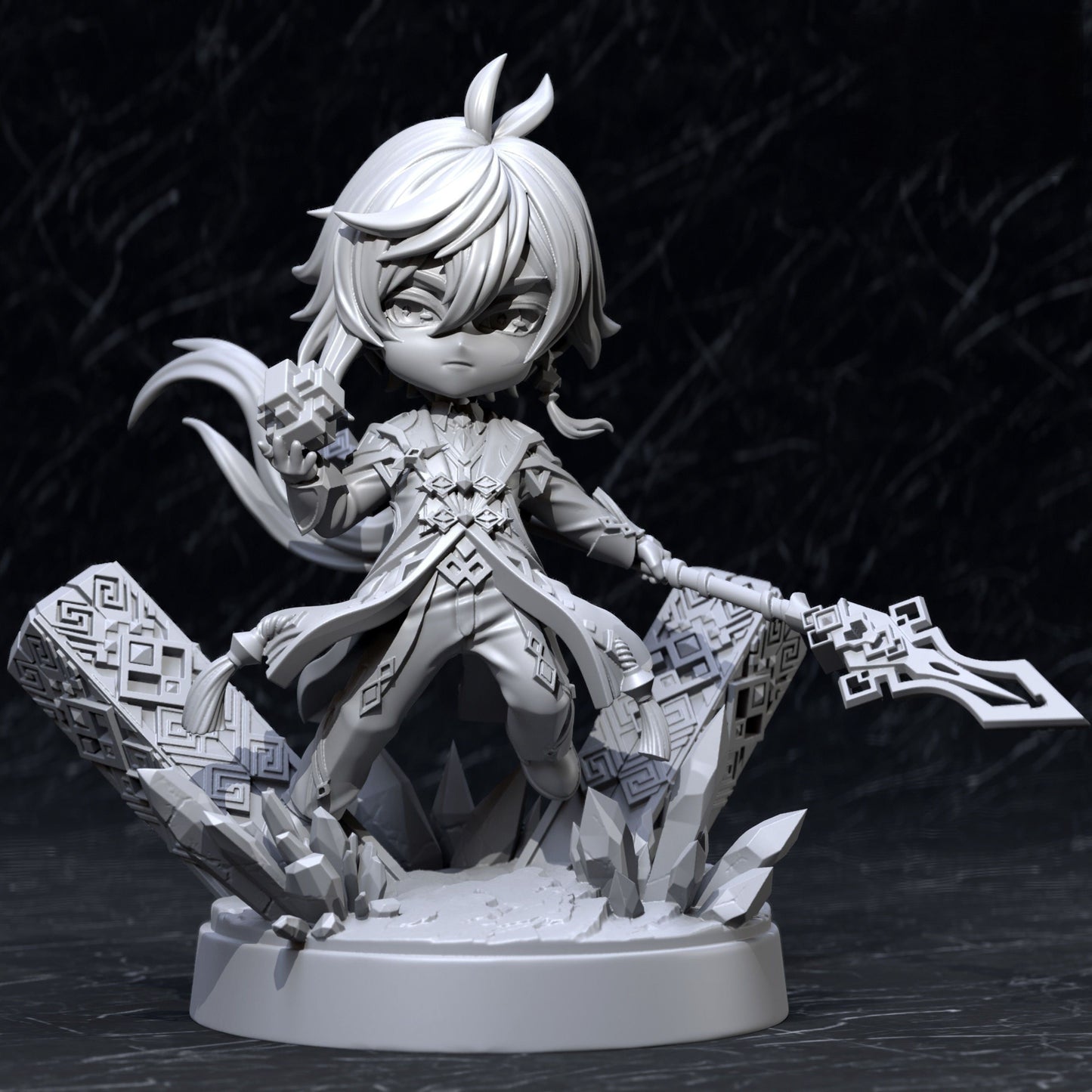 Chibi Zhongli - Genshin Impact - STL 3D Print Files