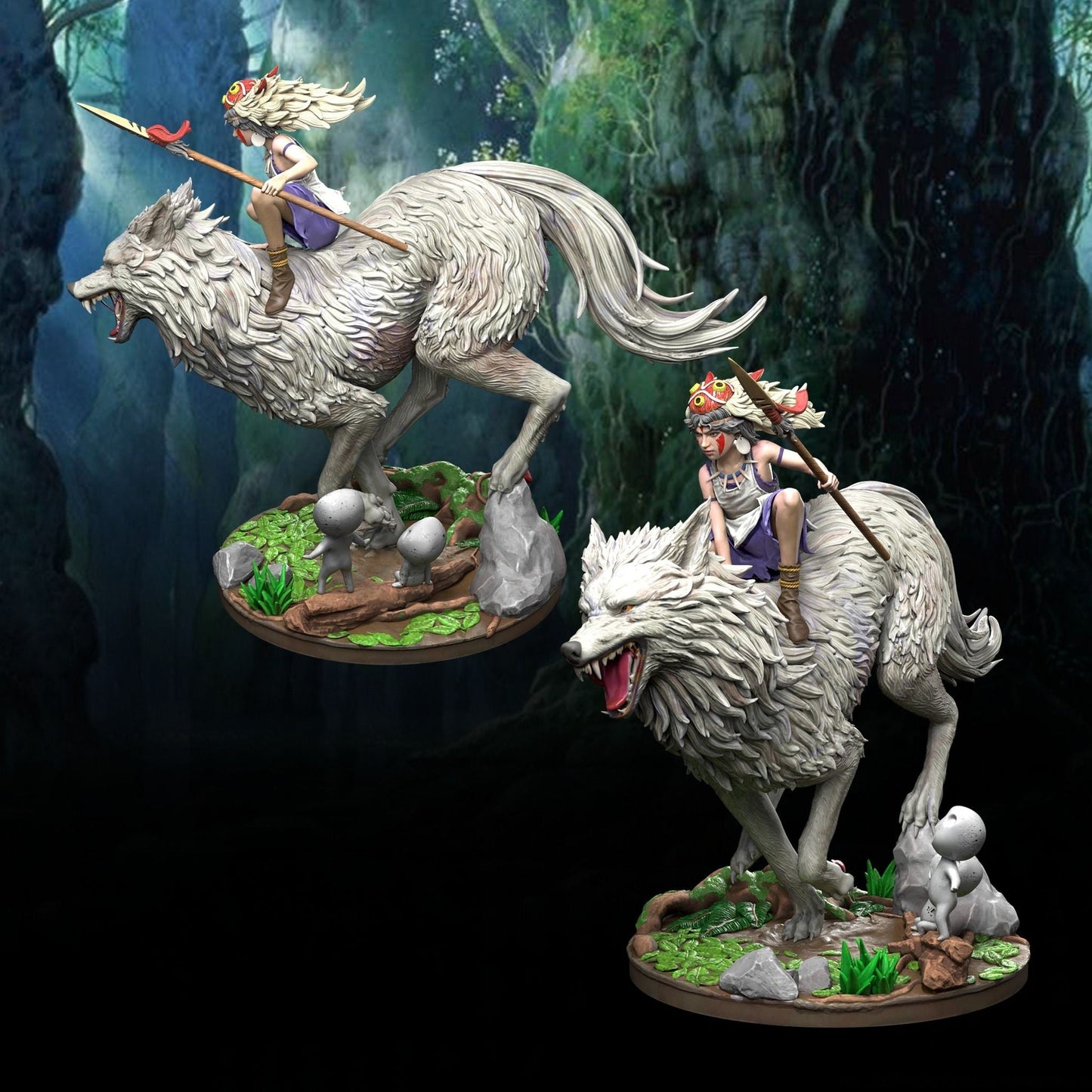 1253 Princess Mononoke - STL 3D Print Files