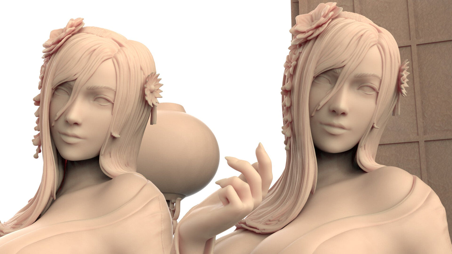 Tifa NSFW - Final Fantasy 7 Kimono version  - STL 3D Print Files