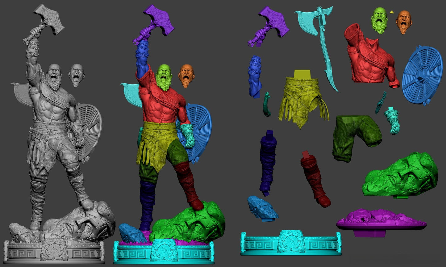 1533 KRATOS - God of War - STL 3D Print Files