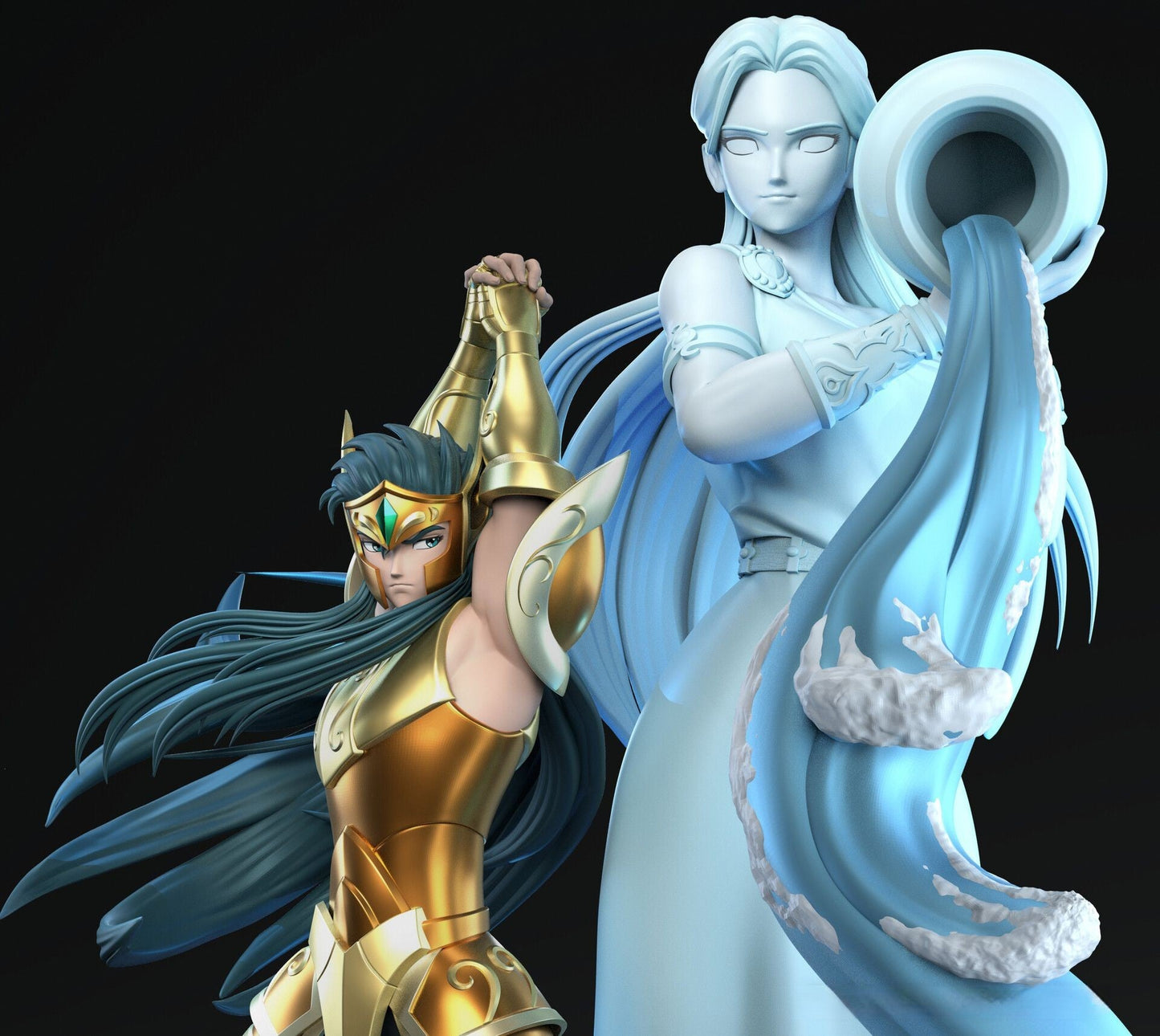 Aquarius Camus -  Saint Seiya - STL 3D Print Files