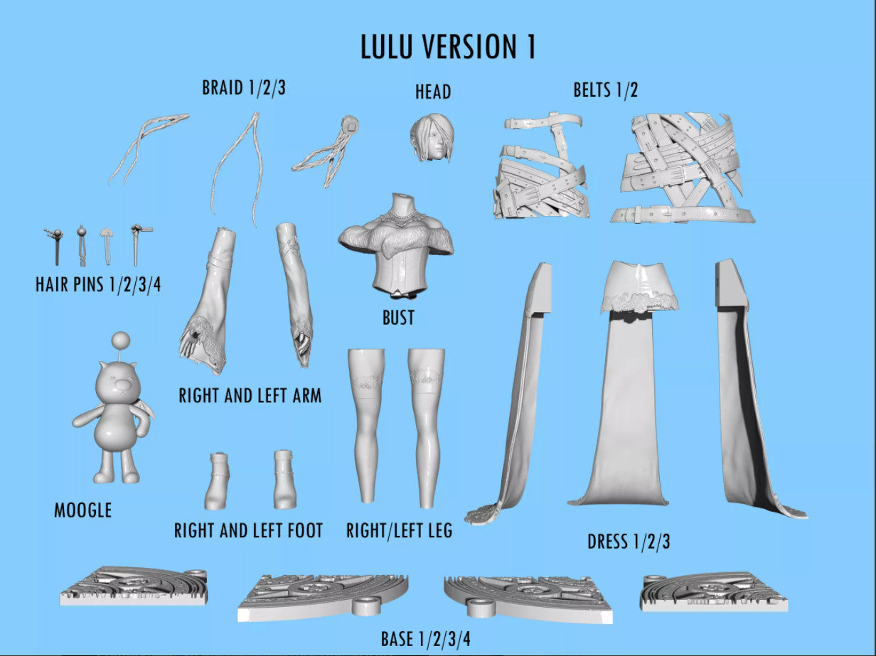 Lulu and Pendant - Final Fantasy X - STL 3D Print Files