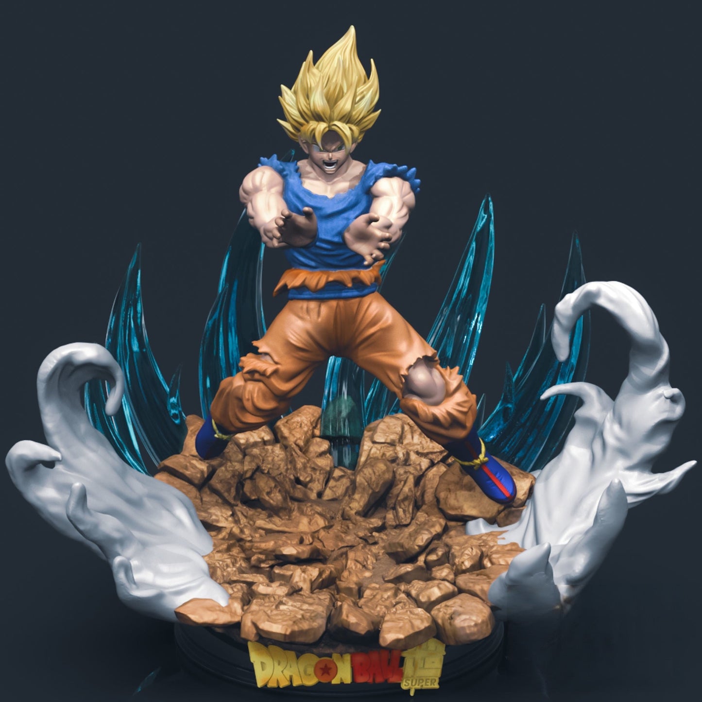 1338 Son Goku Super Saiyan - Dragon Ball - STL 3D Print Files