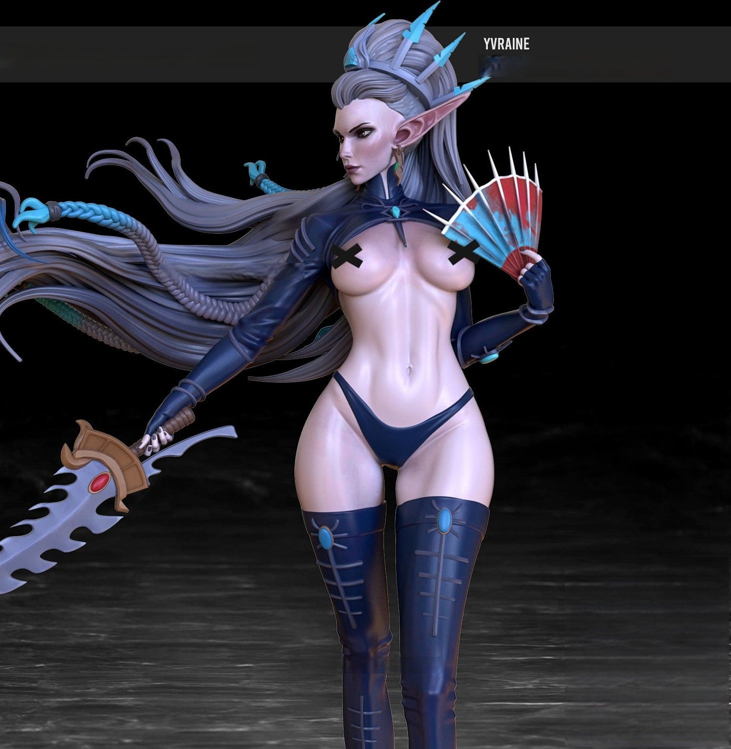 Yvraine NSFW with Gyrinx - Warhammer 40K - STL 3D Print Files