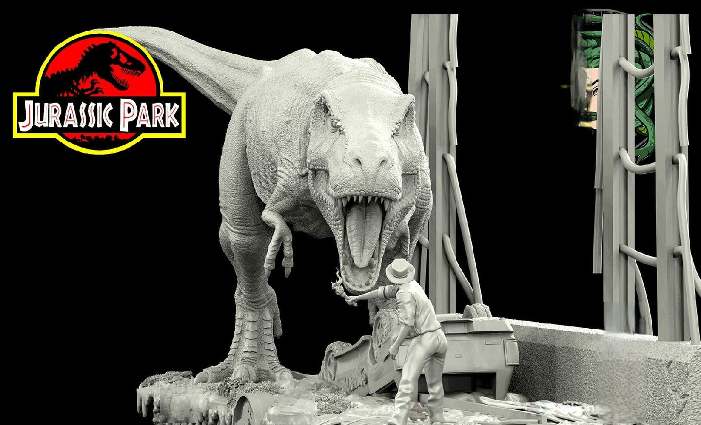 T-REX Diorama - JURASSIC PARK - STL 3D Print Files