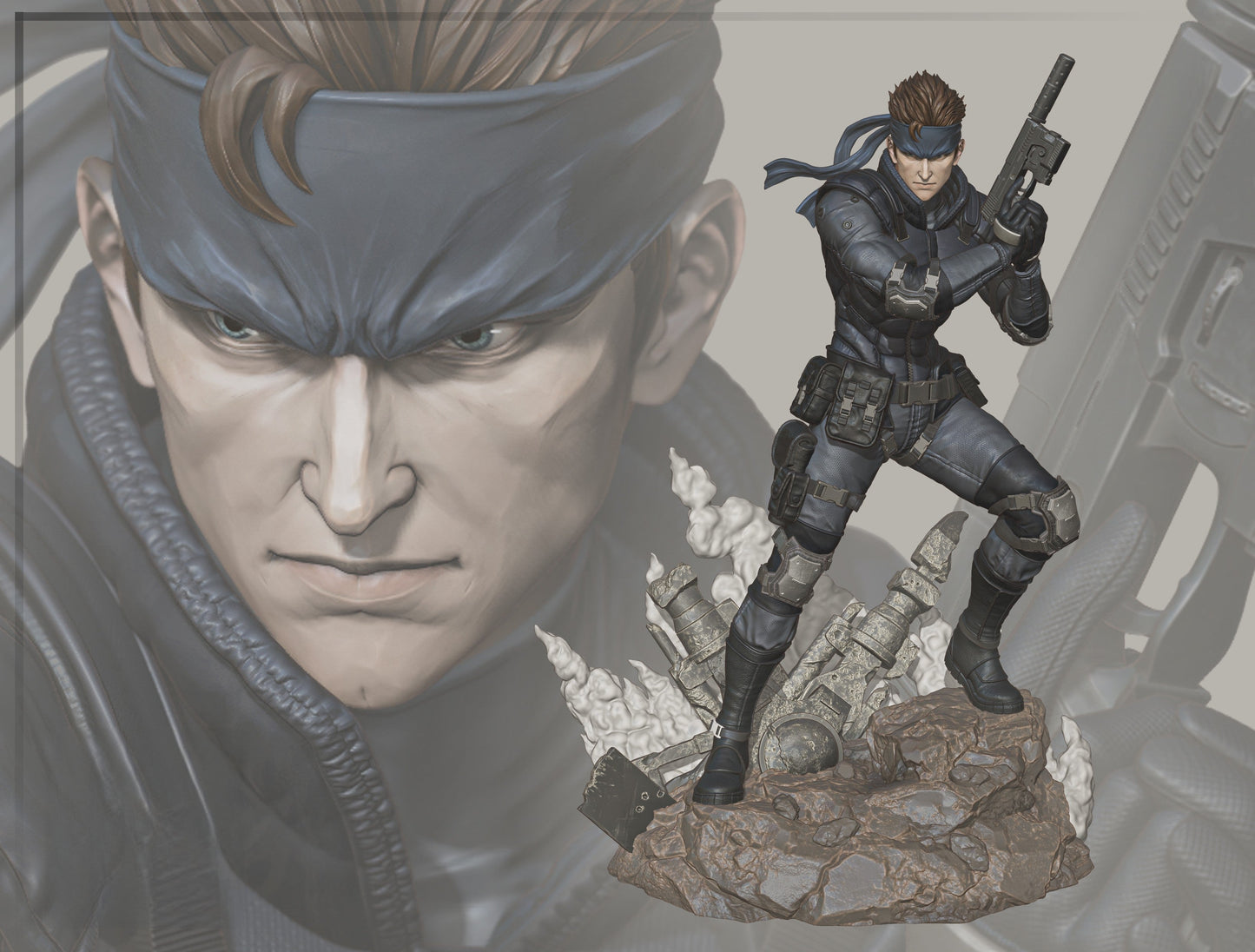 1464 Solid Snake - Metal Gear Solid - STL 3D Print Files