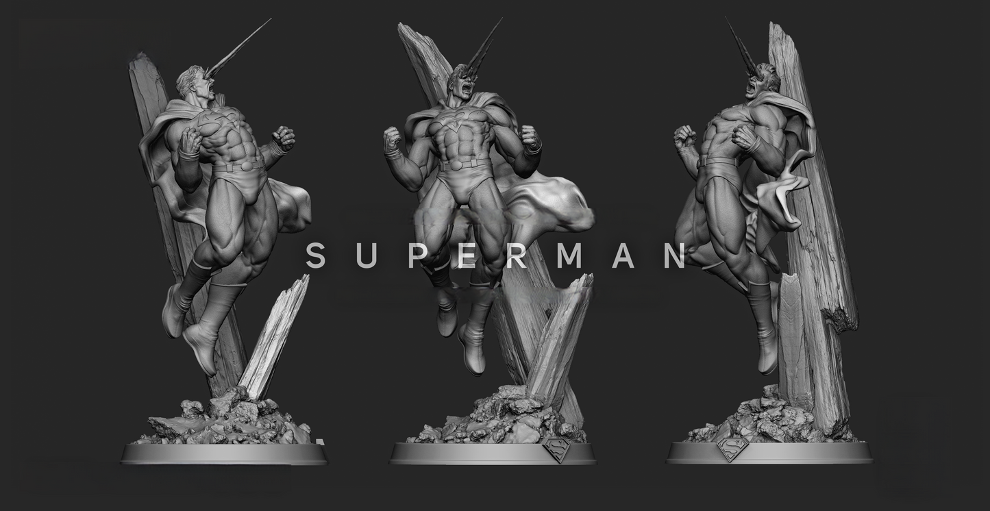 Superman Red Eyes - DC Comics  - STL 3D Print Files