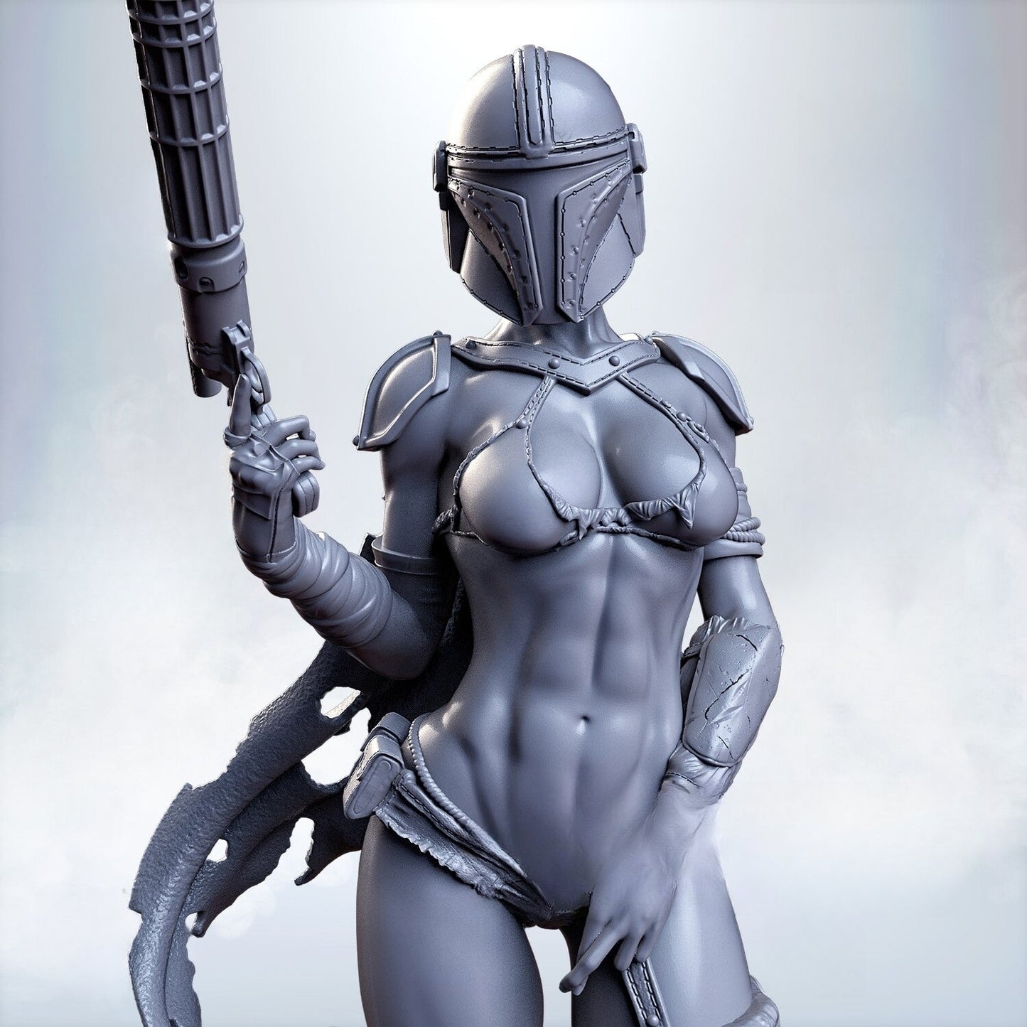 Lady Mandalorian - Star Wars - STL 3D Print Files