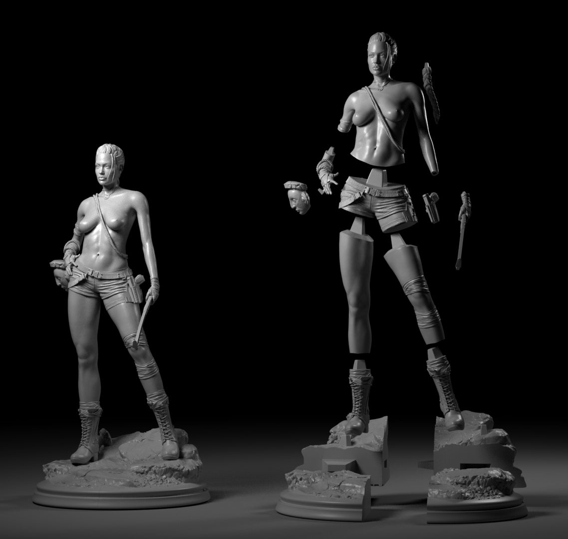 1437 Lara Croft NSFW - Angelina Jolie - STL 3D Print Files
