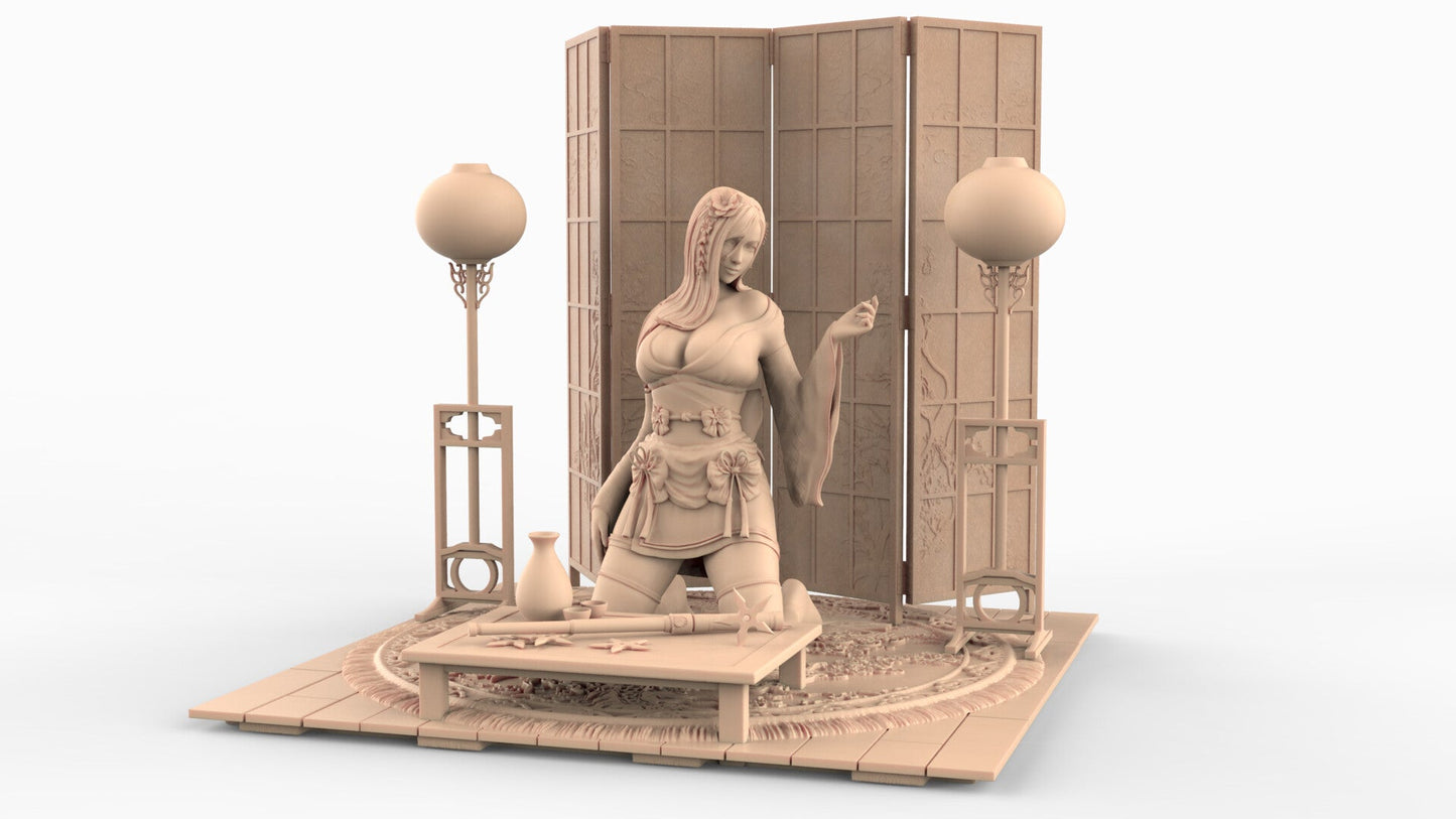 Tifa NSFW - Final Fantasy 7 Kimono version  - STL 3D Print Files