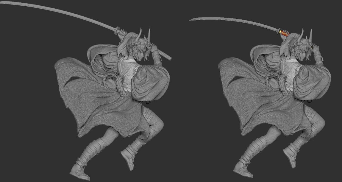 Japanese Girl Warrior - STL 3D Print Files