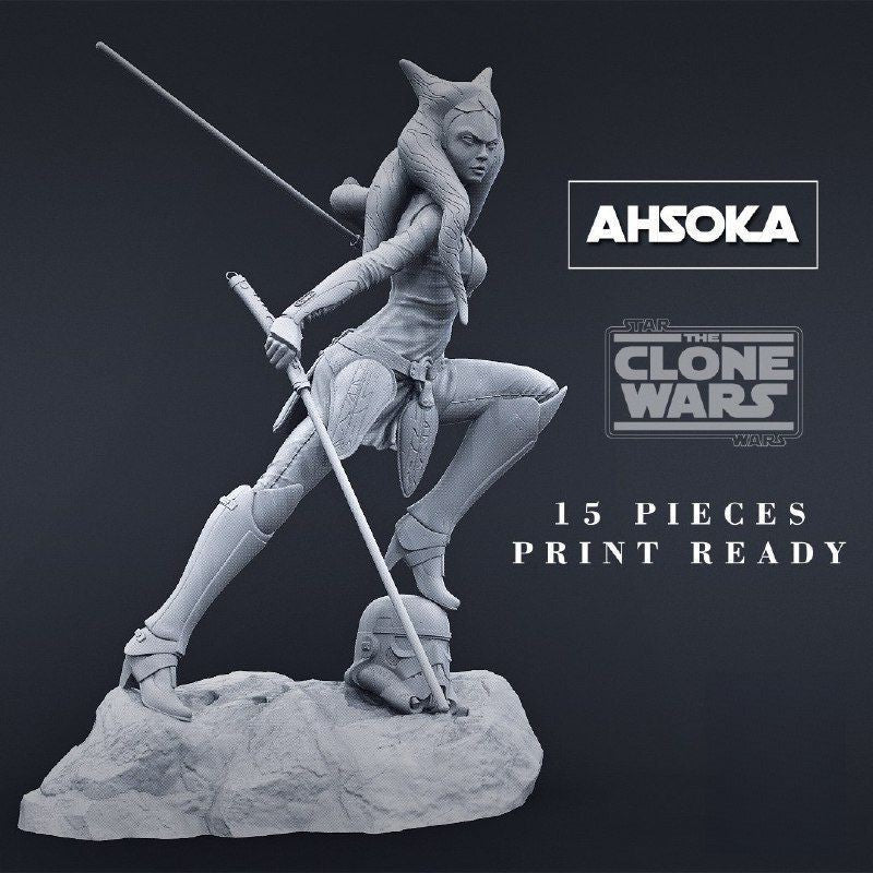 1850 Ahsoka Tano - The Clone Wars - Star Wars - STL 3D Print Files