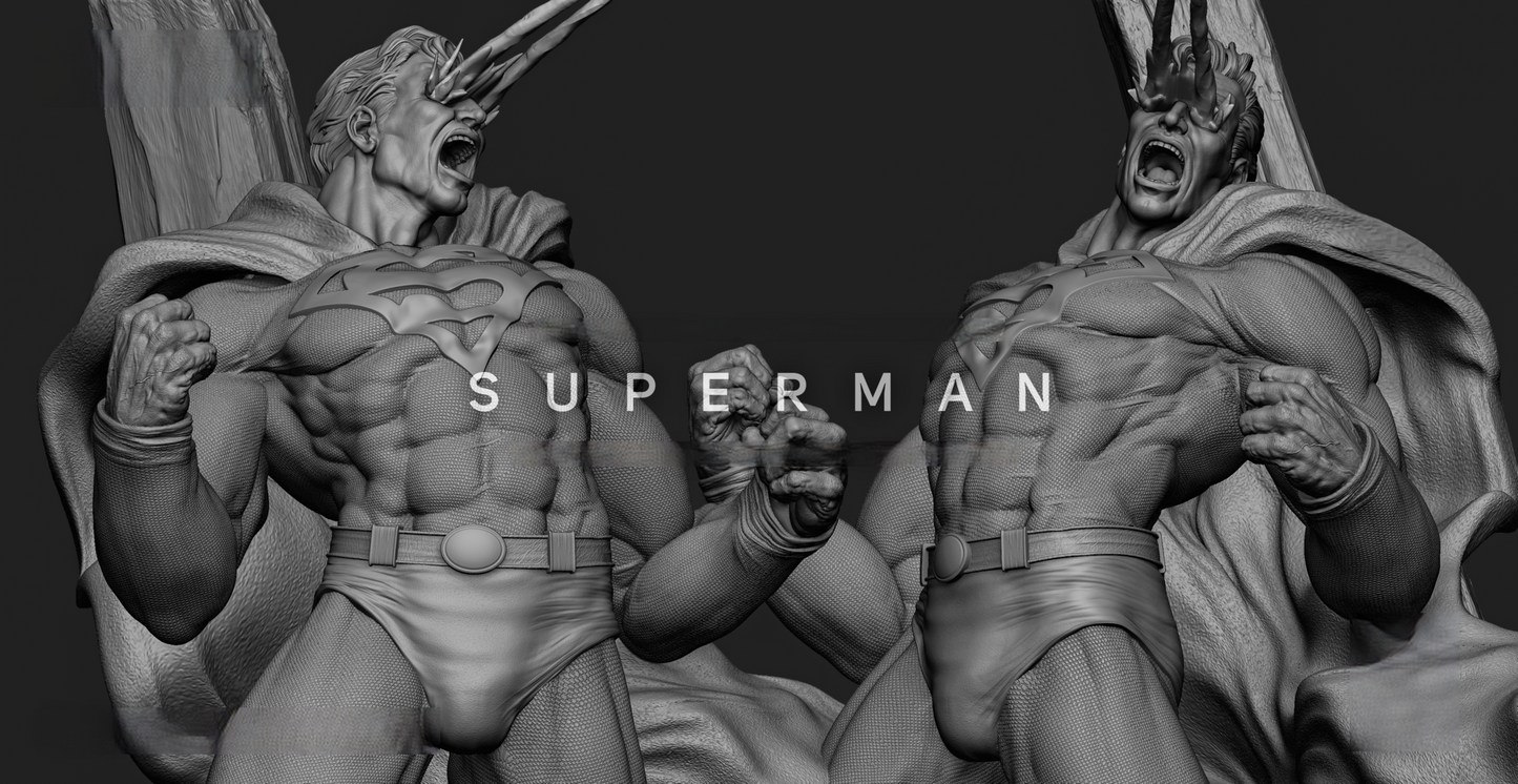 Superman Red Eyes - DC Comics  - STL 3D Print Files