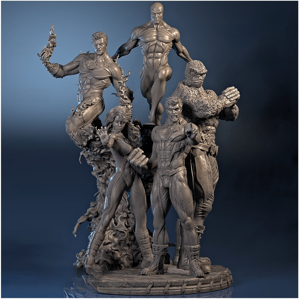 Marvel Stl Vector Fantastic 4 Diorama - Marvel Comics - STL 3D Print Files – My Stl