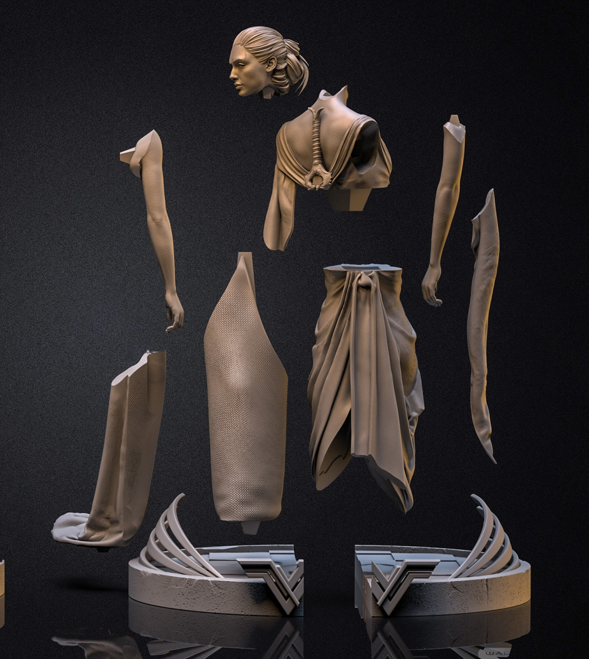 Princess Diana NSFW - Wonder Woman - STL 3D Print Files