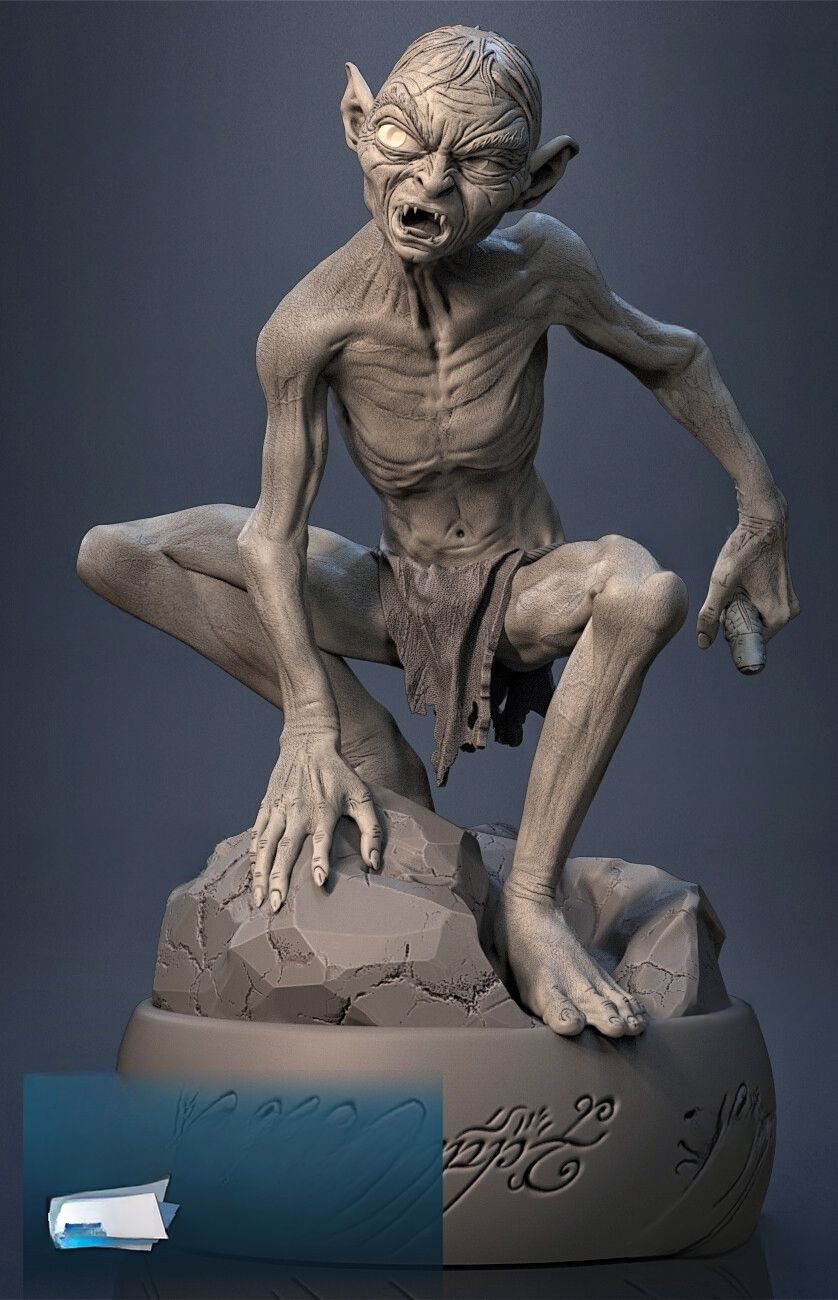 Gollum - The Lord of the Rings - STL 3D Print Files