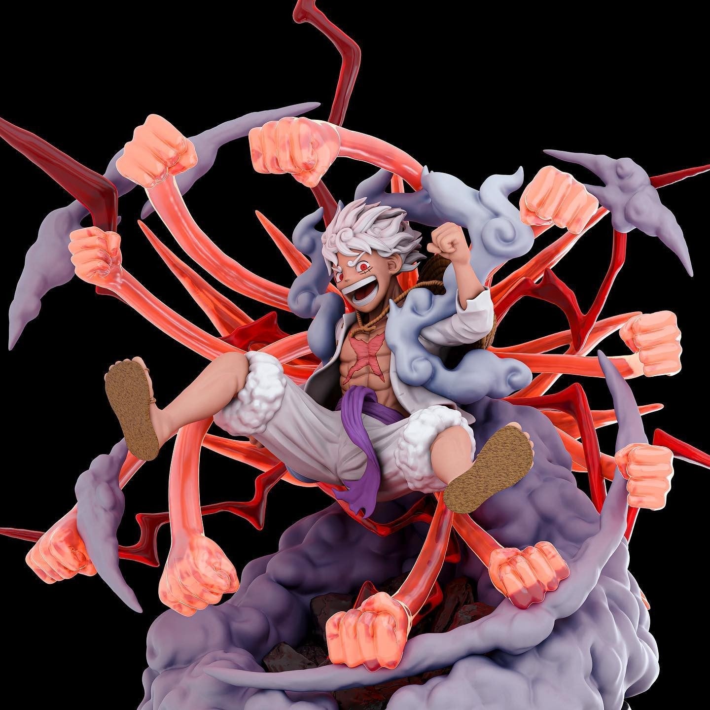 1525 Luffy Gear 5 - One Piece - STL 3D Print Files