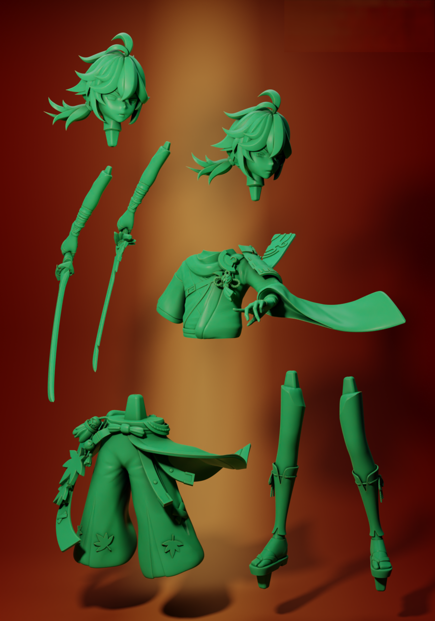 Kaedehara Kazuha - Genshin Impact - STL 3D Print Files